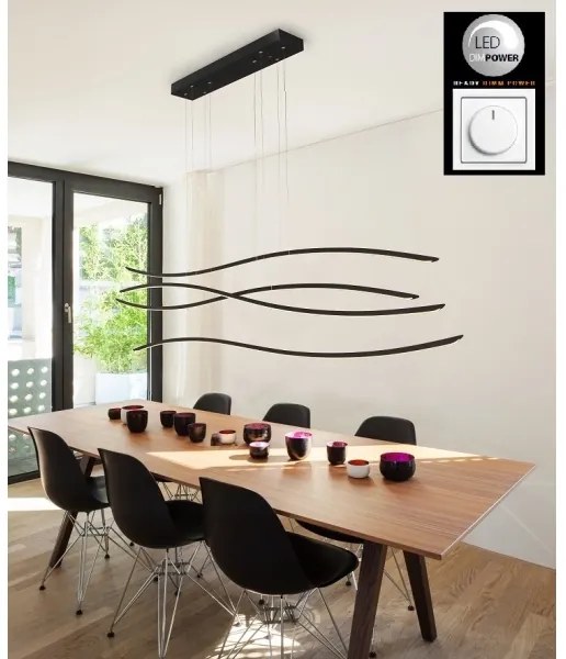 Azzardo AZ2912 - Lustră LED pe cablu dimmabilă WAVES 4xLED/70W/230V