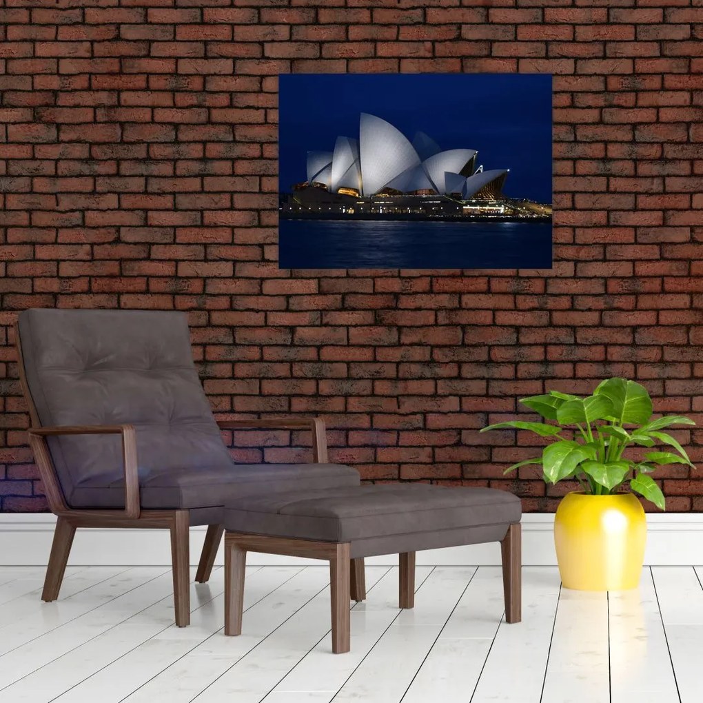 Tablou pe sticlă Sydney nocturn (70x50 cm)