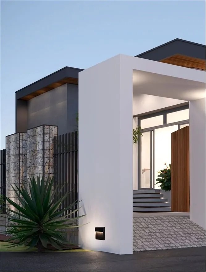 Aplica neagra LED pentru exterior protectie IP54 FEM