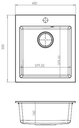 ALVEUS SETA737 - Chiuvetă de bucătărie CORTINA + baterie pentru chiuvetă TONIA granit/negru
