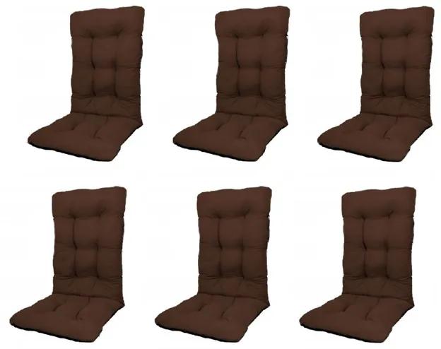 Set Perne pentru scaun de casa si gradina cu spatar, 48x48x75cm, culoare maro, 6 buc/set