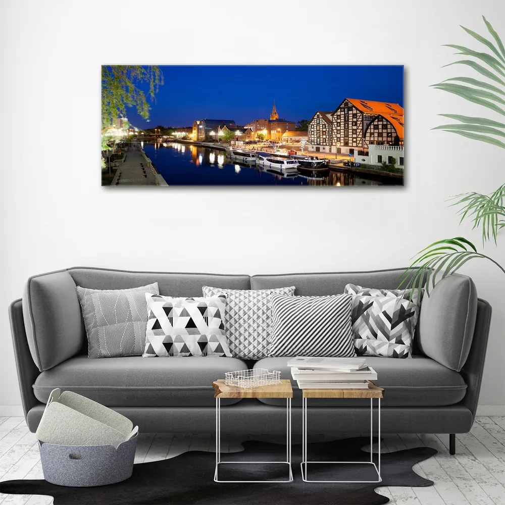 Tablou pe pânză canvas Noapte bydgoszcz