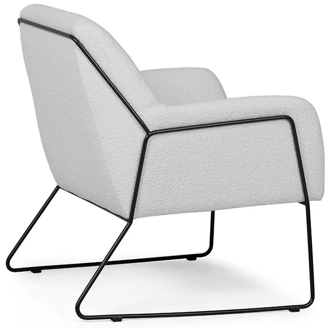 Fotoliu design gri MILAN