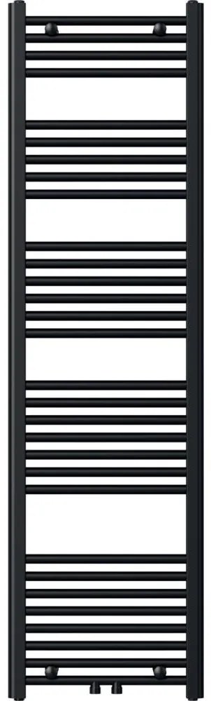 Novaservis - Radiator pentru baie, tip scară, 648W/230V, 160x45 cm, negru, drept