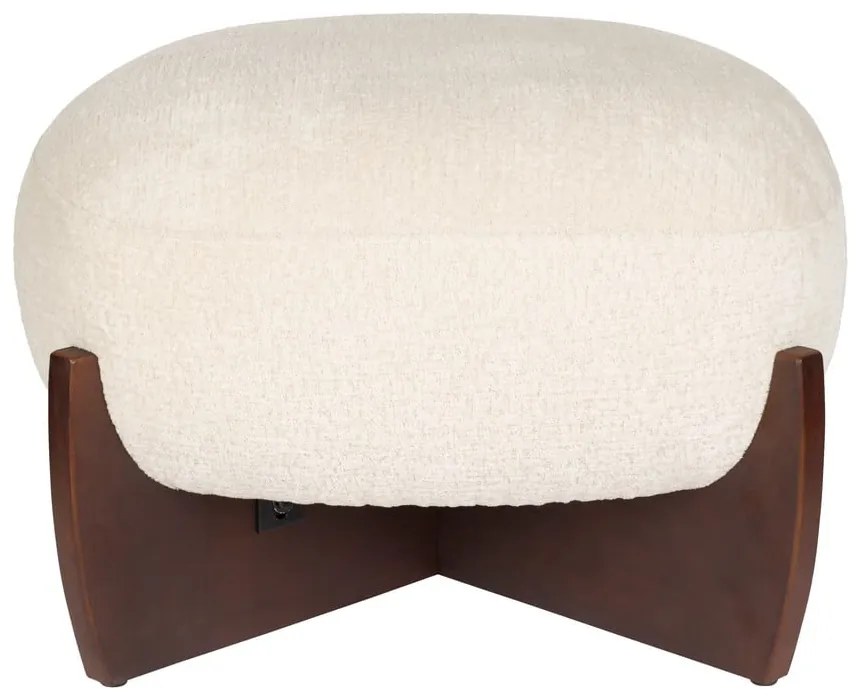 Taburet bej cu tapițerie din țesătură bouclé Emilius – Dutchbone