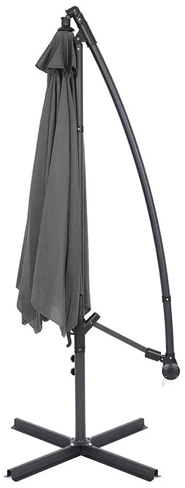 Umbrela de soare suspendata, 2,8 m, gri