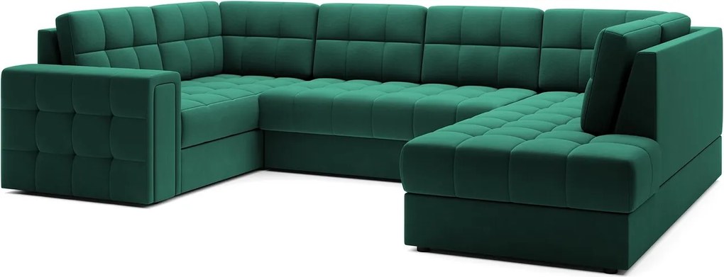 Coltar extensibil dreapta 5 locuri ELTAP, RT-35LU, Blewett, 299x198x82 cm, lemn/poliester, verde inchis