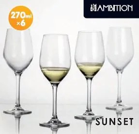 Set 6 pahare vin 270ml, Sunset