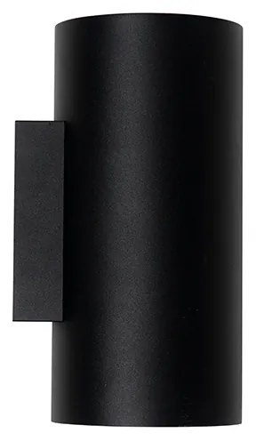 Aplică de perete de design neagră cu auriu - Sab