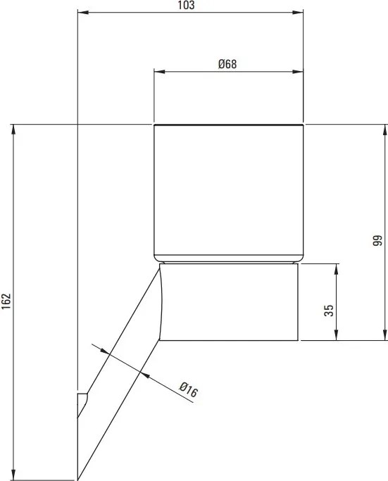 Pahar pentru Perete SILIA finisaj titan ADI_D911