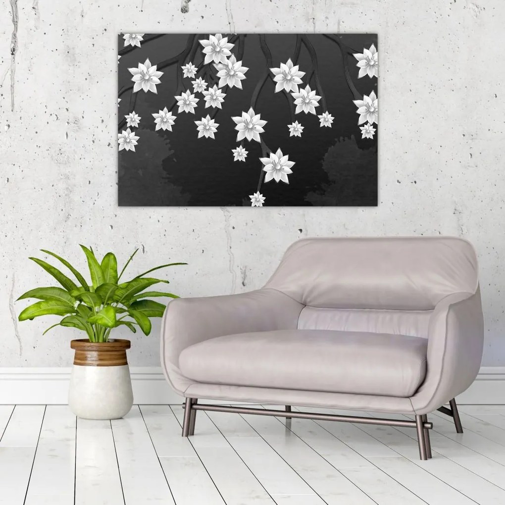 Tablou - Flori pe ramuri (90x60 cm)