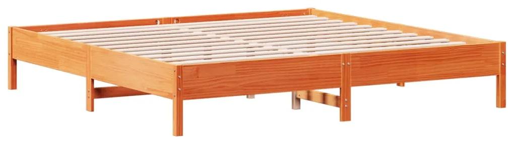 842689 vidaXL Cadru de pat, maro ceruit, 180x200 cm, lemn masiv de pin