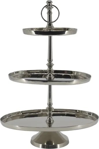 Etajeră din aluminiu cu 3 platouri ovale
