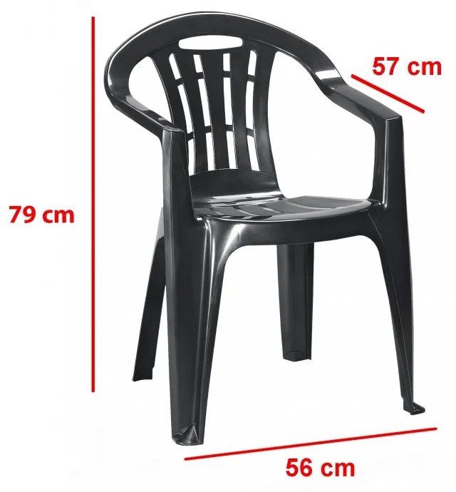 Set mobilier de grădină Balorca 6+1 în culoarea grafit
