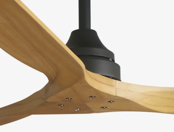 Ventilator de tavan FARO 33718DC ALO L lemn/negru d. 152 cm + telecomandă