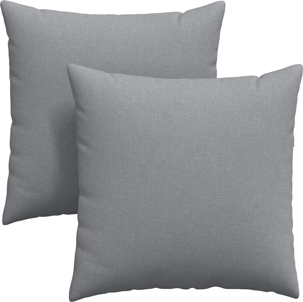vidaXL Perne pentru canapea 2 pcs Gri deschis 60 x 60 cm țesătură