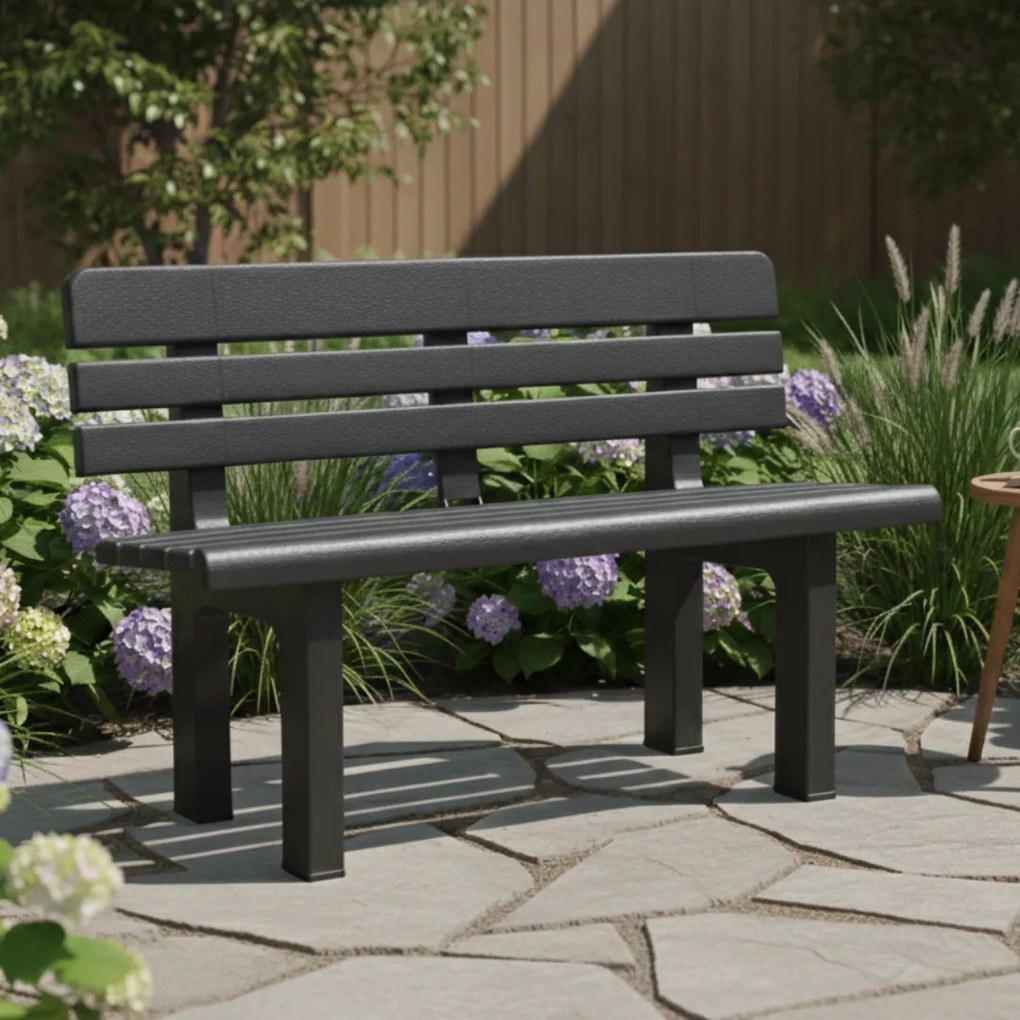 Bancă de grădină ORCHIDEA, 110x52x71cm, antracit I.P.A.E-Progarden
