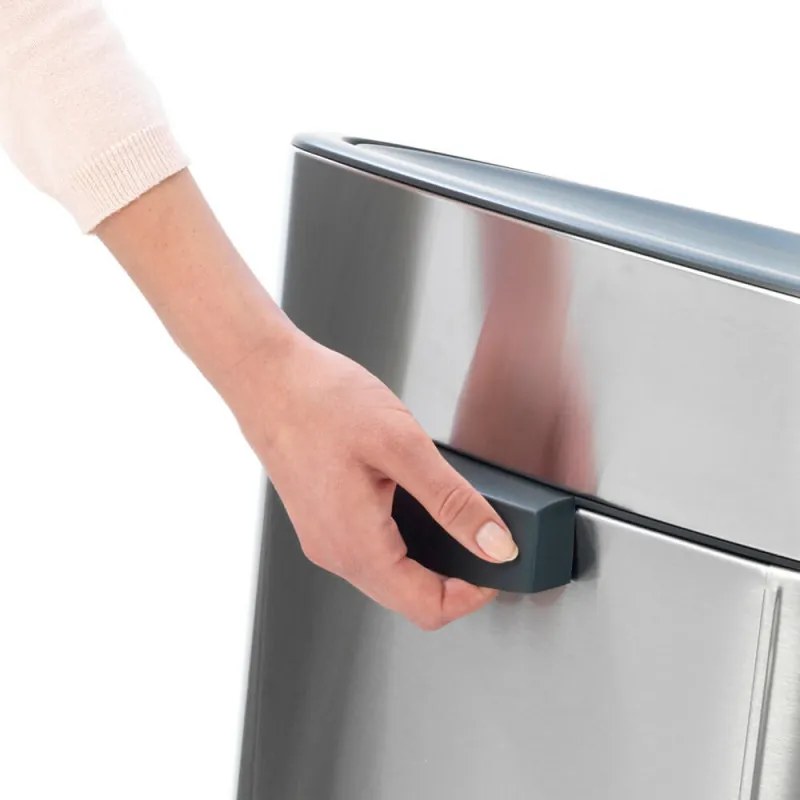 Cos de gunoi Brabantia Touch Bin New 650528, 40 L, Inchidere silentioasa si lina, Spate plat, Inox mat