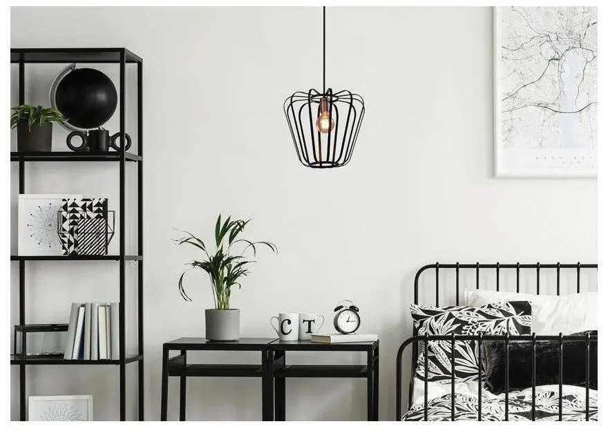 Lustră neagră din metal ø 35 cm Jonas – Candellux Lighting