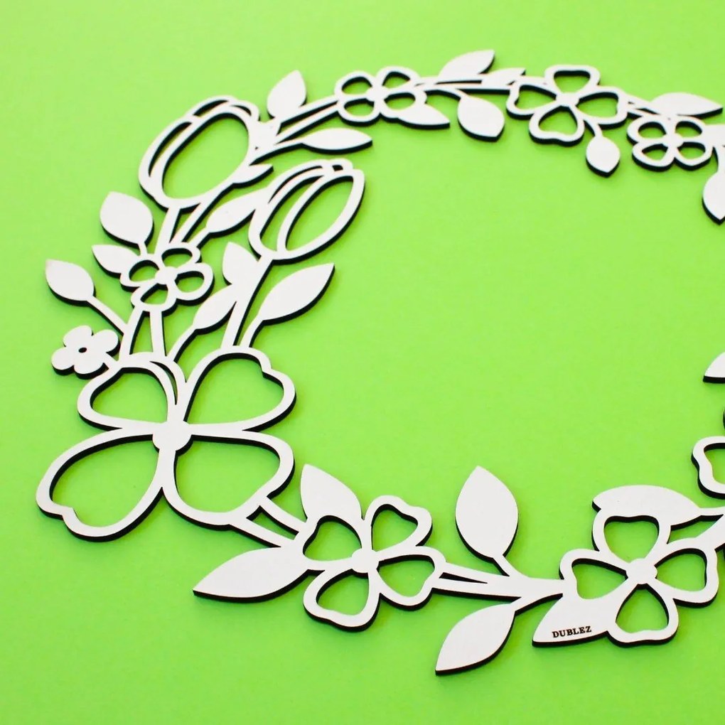 DUBLEZ | Coroniță de primăvară pentru ușă - Lalele