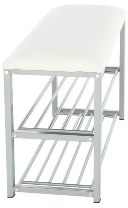 Banca pantofar cu rafturi pantofi, bej gri,