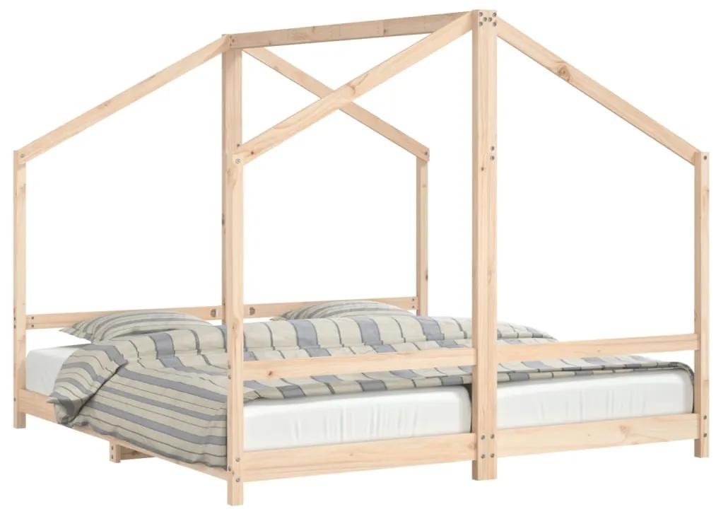 3200598 vidaXL Cadru pat pentru copii, 2x(90x190) cm, lemn masiv de pin
