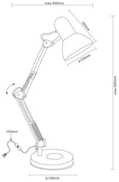 Globo 24881 - Lampa de masa FAMOUS 1xE27/40W