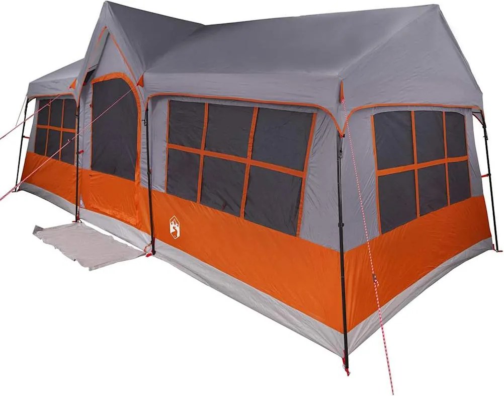 vidaXL Cort de Familie Gri și Portocalie 622 x 295 x 238 cm