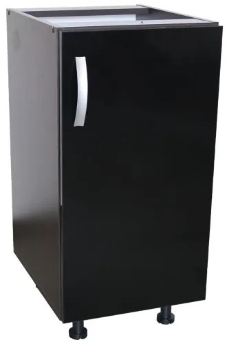 Corp inferior cu 1 usa Zebra, Wenge / Negru, fara blat, 40 x 82 x 50 cm
