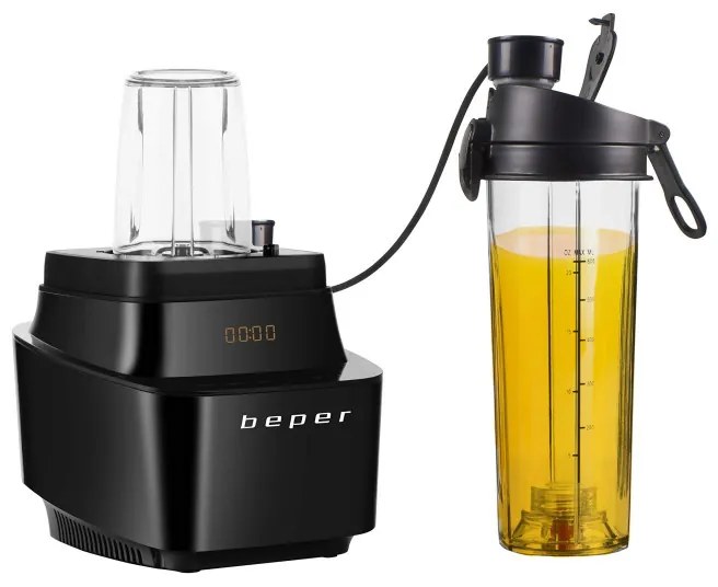 Resigilat: Blender Beper BP.620, 1000W, 1L, BPA Free, Capac izolator fonic, Soft Touch, 2 viteze+Pulse, Negru
