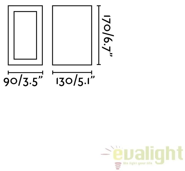 Aplica de perete LED exterior IP54 stil decorativ LOG 70264