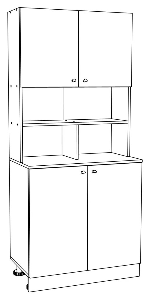 Bufet haaus Opa, Alb, L 80 cm