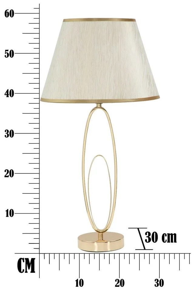 Lampadar cu o construcție aurie Mauro Ferretti Glam Flush, alb