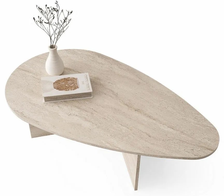 Măsuță de conferință Flap Travertine