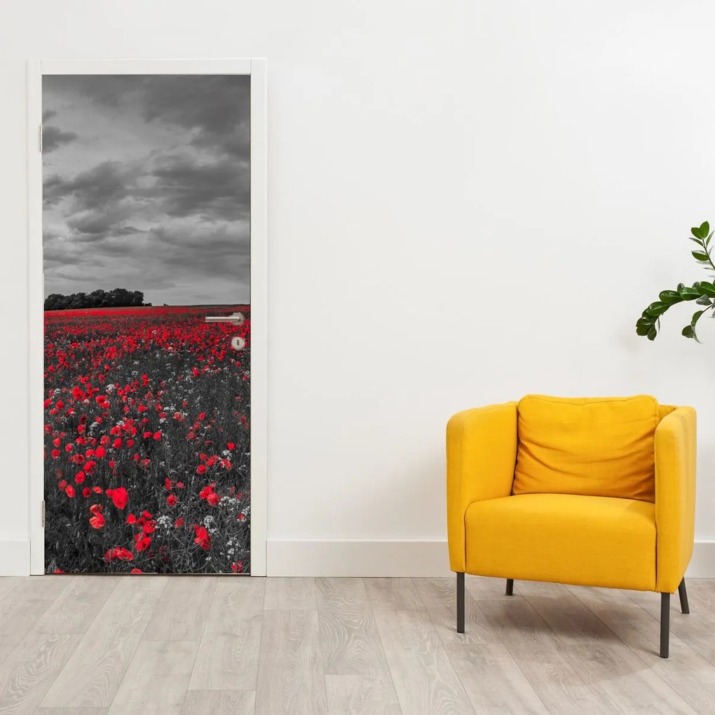 Fototapet pentru ușă - Maci (95x205cm)