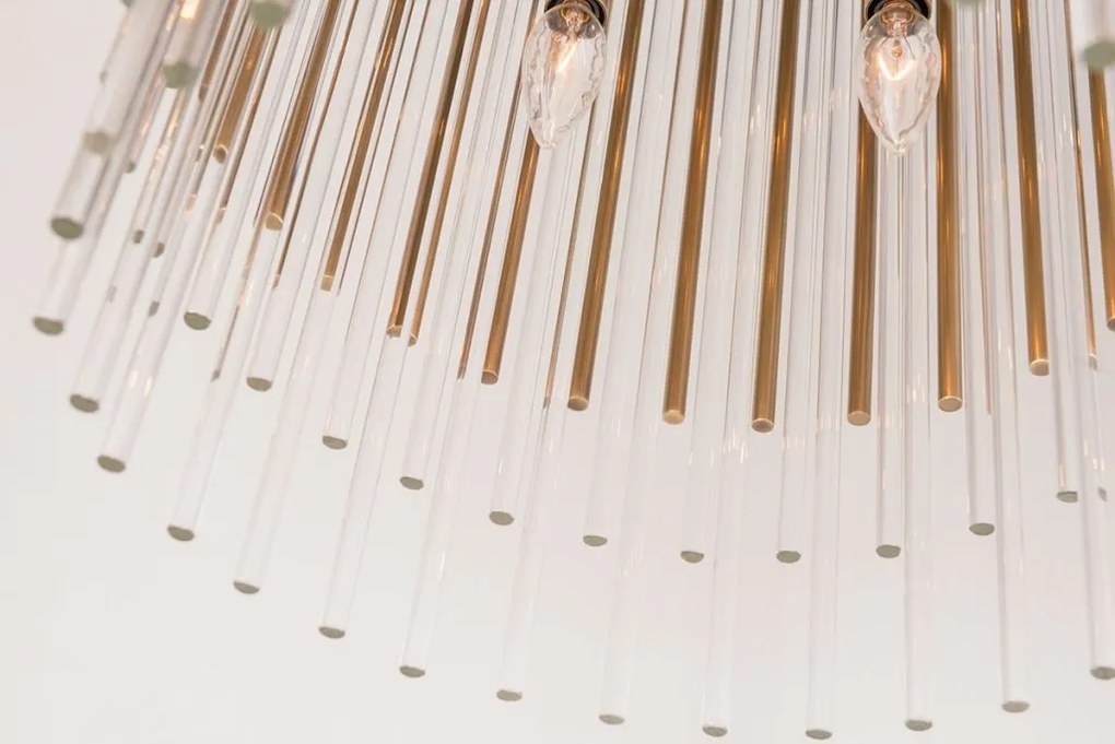 Lustra suspendata LUX, design elegant, WALLIS alama antichizata, cu 8 surse de lumina