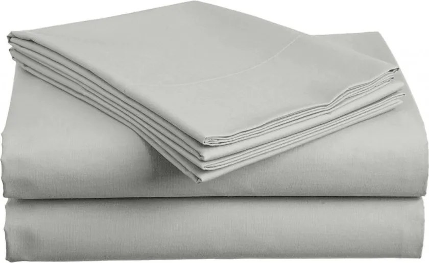 Cearsaf de bumbac cu elastic STANDARD 90 x 200 cm gri deschis