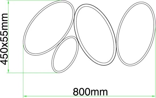 Ondaluce - plafonieră LED dimabilă RICE LED/34W/230V 45x80 cm aurie