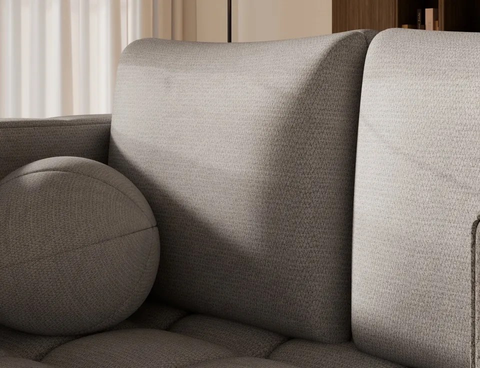 Canapea Kastol , gri chenille extensibil, 137x71x74 cm – Soreli 04