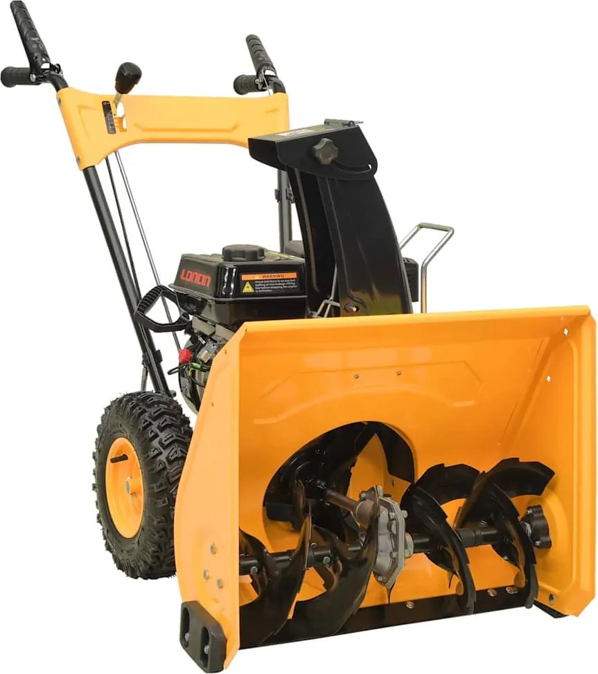 vidaXL Freză de zăpadă, 6,5 CP, galben cu negru