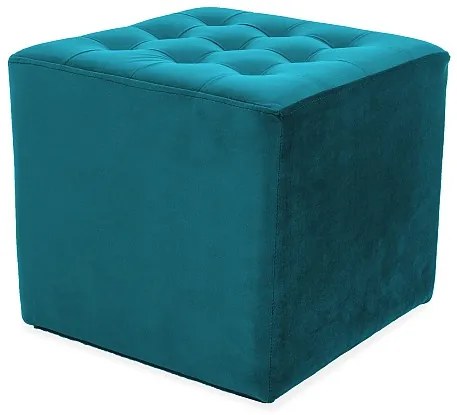 Taburet Lori Velvet Turcoaz 85 – l39 x L39x h34 cm