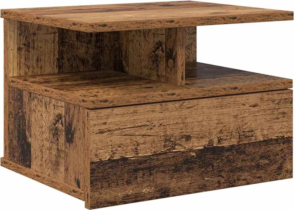 vidaXL Noptieră Suspendată Lemn vechi 40 x 31 x 28 cm Lemn compozit