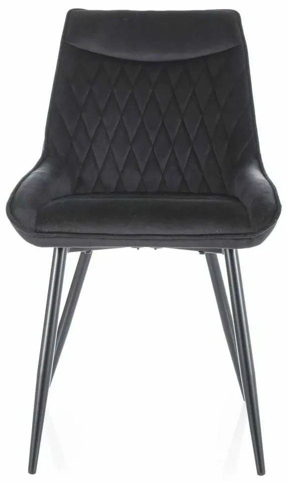 Scaun de bucătărie Misty Velvet, negru