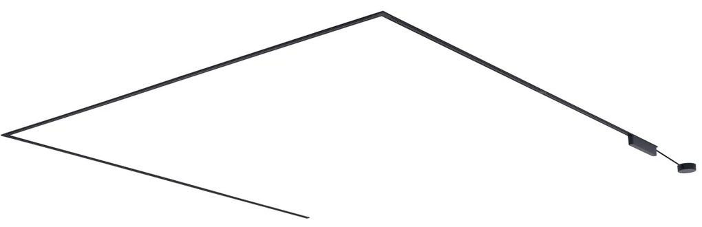 Modern railsysteem zwart 1-fase 600 cm - Magnetic