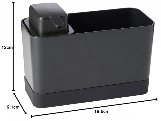 Organizator chiuveta Brabantia SinkSide 1003312, 2 piese, 200 ml, Antiderapant, Gri