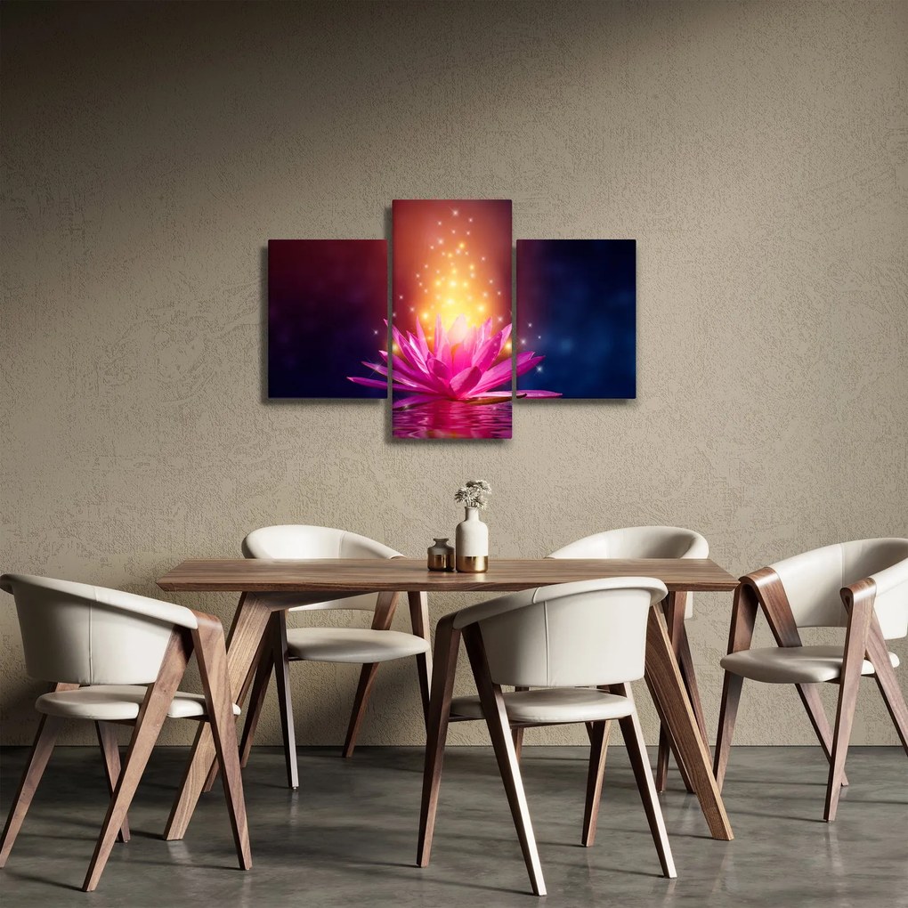 Tablou cu lotus pe apă (90x60 cm)