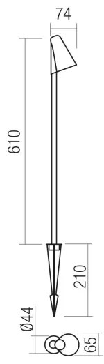 Redo 90706 - Lampă LED de exterior NIVALIS LED/6,8W/230V 3000K 82 cm IP65 maro