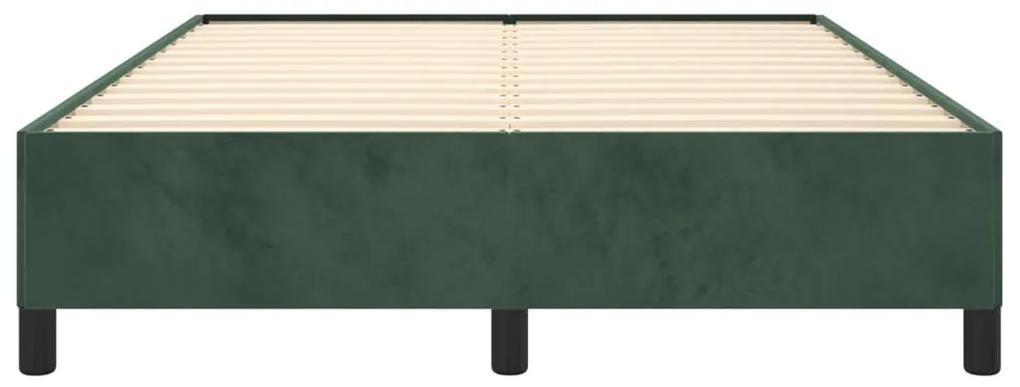 Cadru de pat, verde inchis, 140x200 cm, catifea Verde inchis, 35 cm, 140 x 200 cm