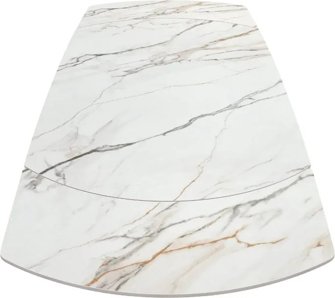 Masă ceramică extensibilă Calacata Gold 140/90 cm