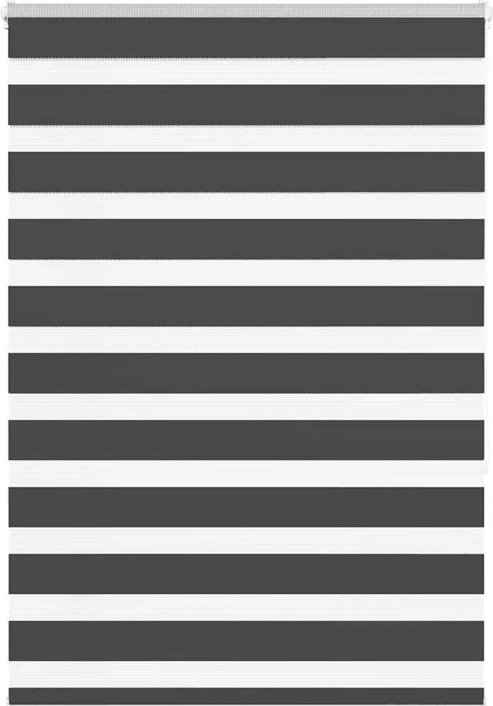 vidaXL Jaluzea tip zebra neagră lățime țesătură 110,9 cm poliester